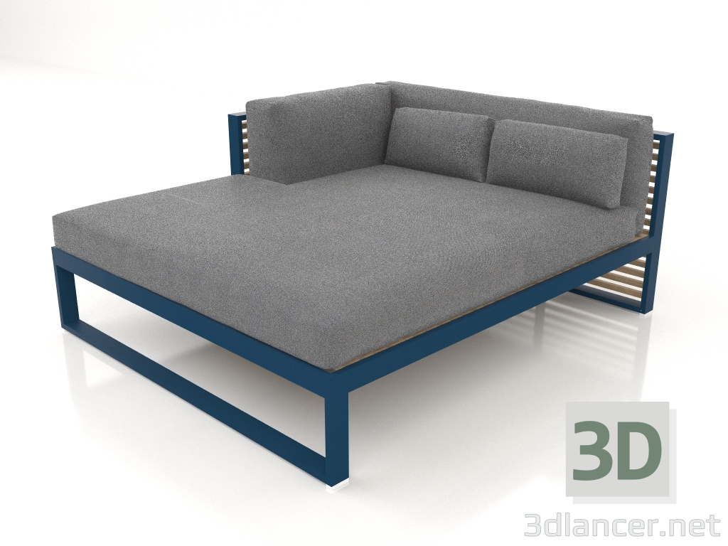modèle 3D Canapé modulable XL, section 2 gauche (Gris bleu) - preview