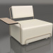 modèle 3D Chaise longue avec accoudoir gauche (Sable) - preview