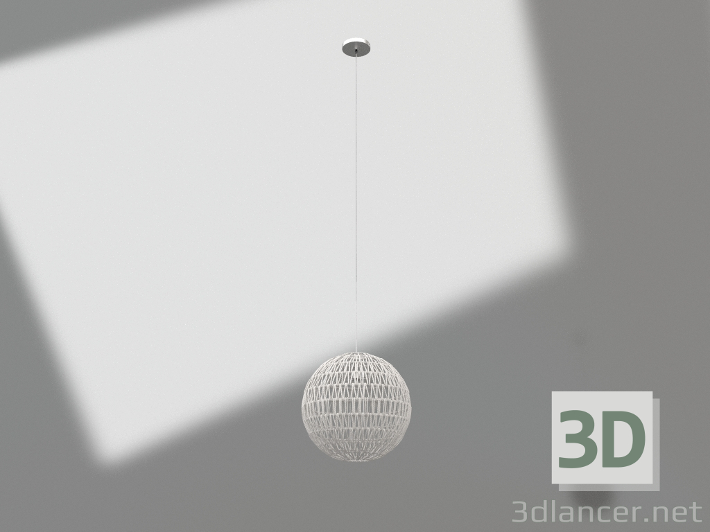 modello 3D Lampada a sospensione con cavo 40 (Bianco) - anteprima