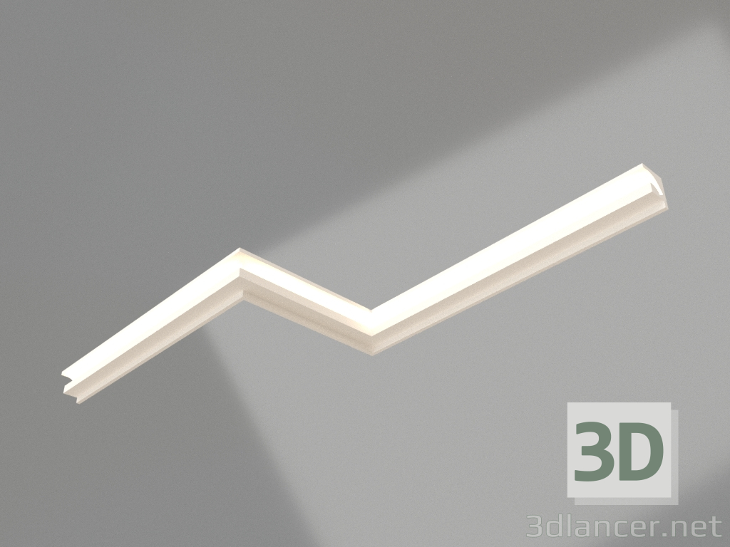 Modelo 3d Luminária de parede embutida de gesso WALL 012 (97x85) - preview