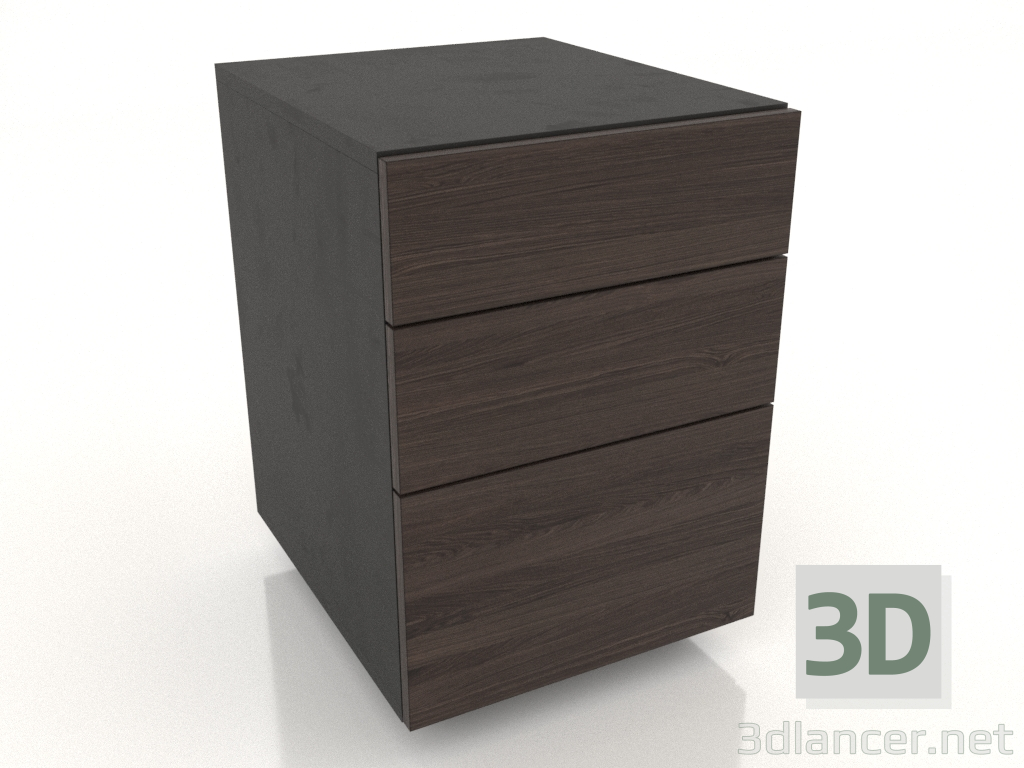 3d model Desk pedestal 400 mm (ash walnut) - preview