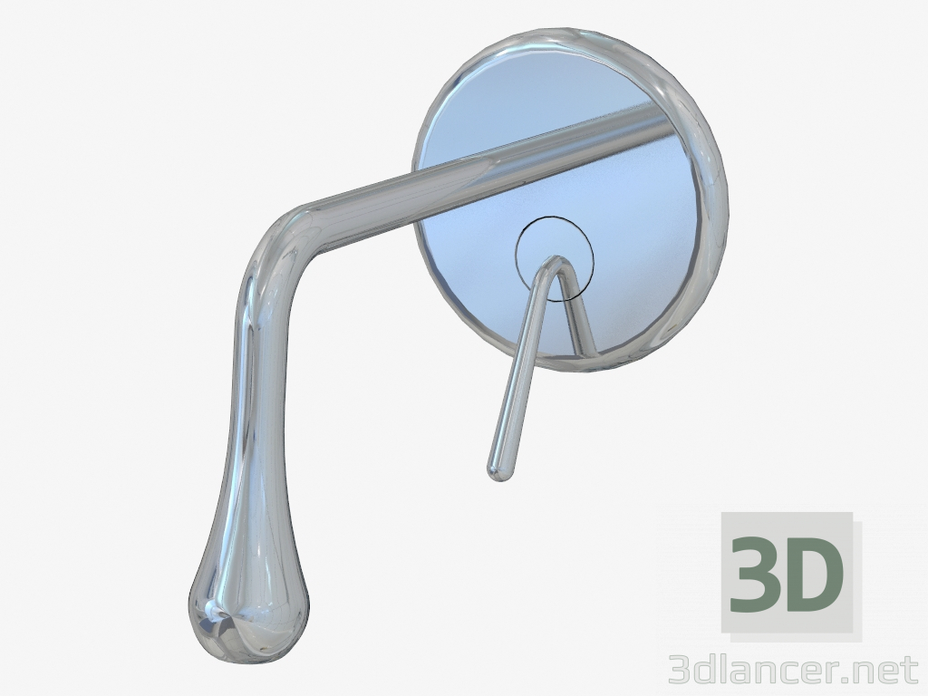 3D Modell Mischer mit einem dünnen Auslauf für den Einbau (33683) - Vorschau