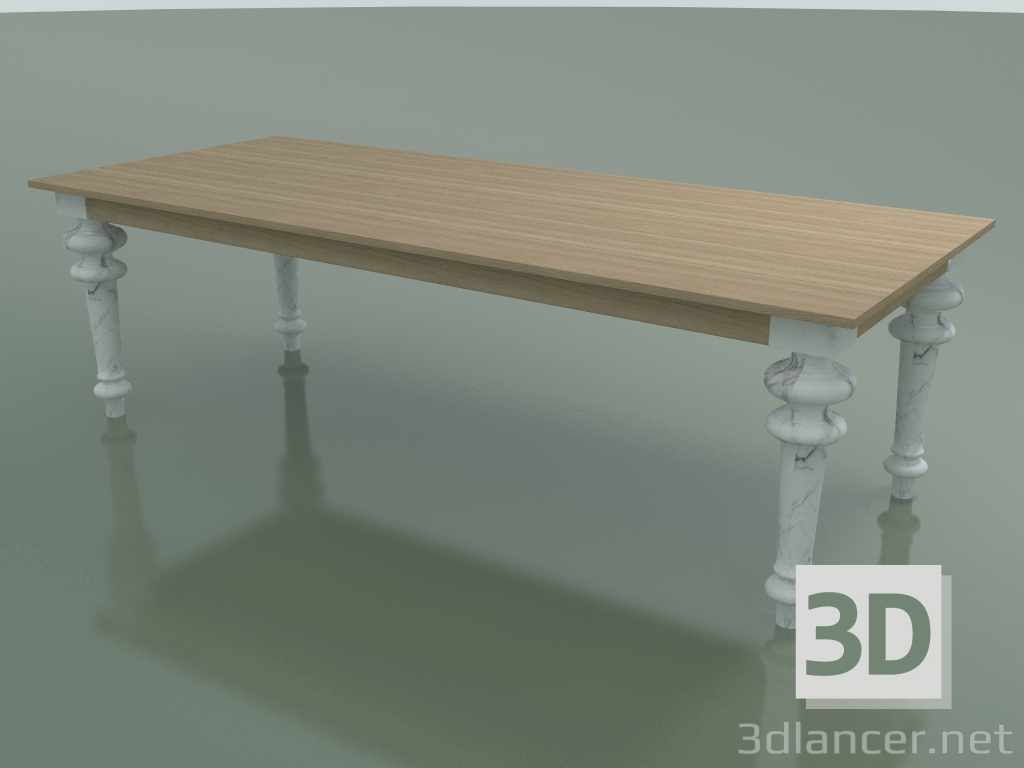 Modelo 3d Mesa de jantar (33, Rovere Sbiancato, Marble) - preview