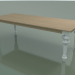modello 3D Tavolo da pranzo (33, Rovere Sbiancato, Marmo) - anteprima