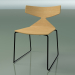 3D Modell Stapelbarer Stuhl 3702 (auf Kufen, natürliche Eiche, V39) - Vorschau
