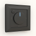3d model Electromechanical thermostat for underfloor heating (matt black) - preview