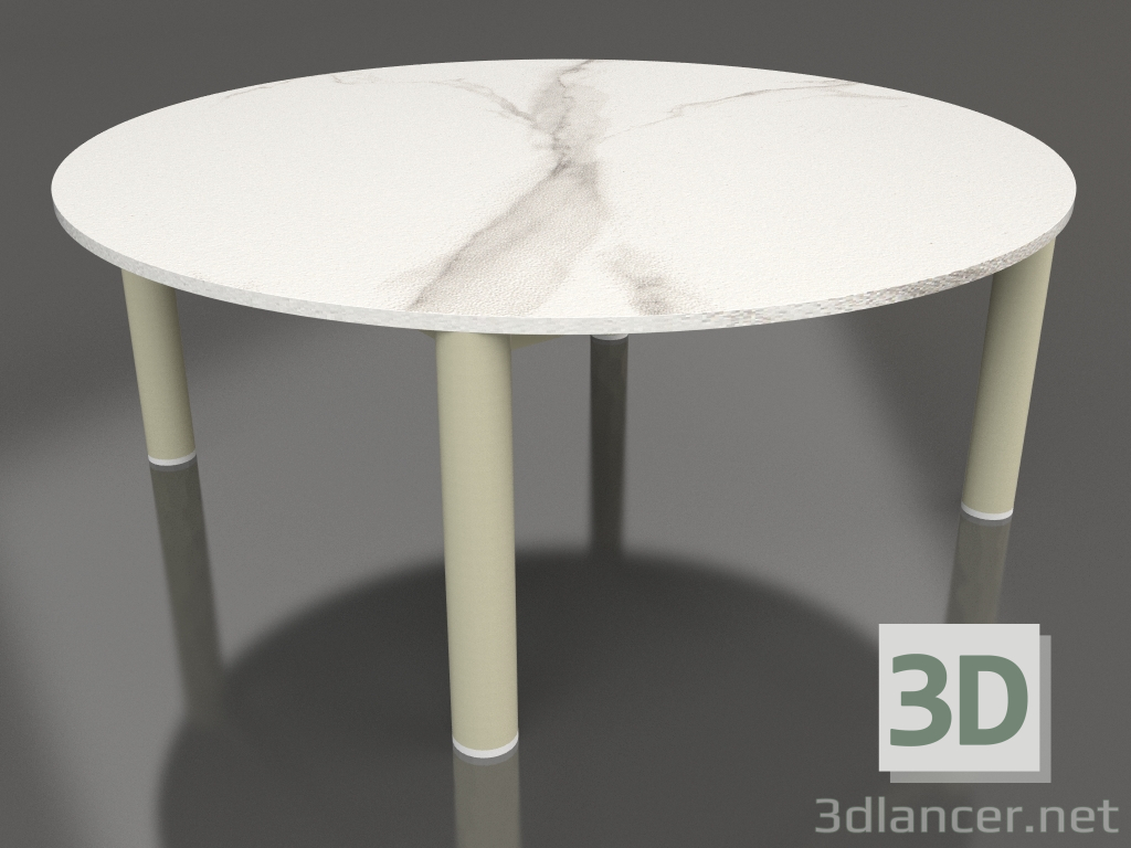 modello 3D Tavolino D 90 (Oro, DEKTON Aura) - anteprima
