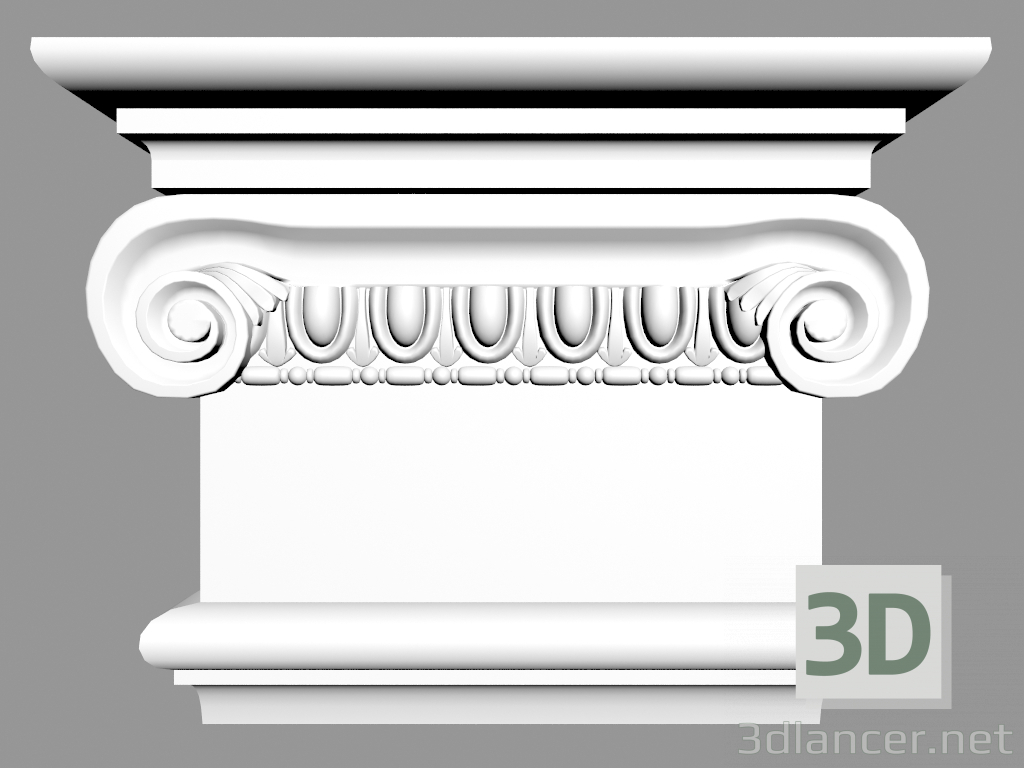 3D Modell Pilaster (Hauptstadt) PL579LR - Vorschau