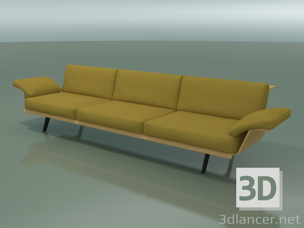 modello 3D Modulo centrale Lounge 4404 (L 270 cm, Rovere naturale) - anteprima