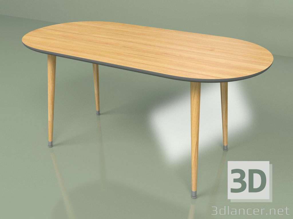 modello 3D Tavolino Sapone impiallacciato (grigio scuro) - anteprima