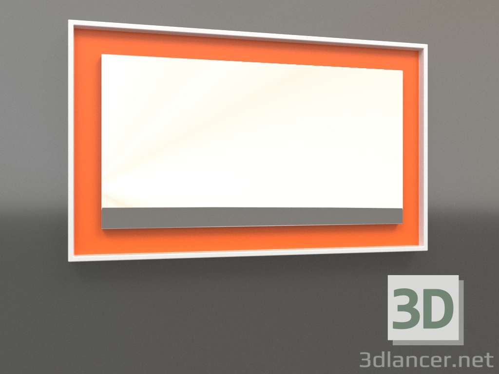 3d model Mirror ZL 18 (750x450, white, luminous bright orange) - preview