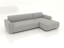 Sofa-bed 2.5 seater extended right