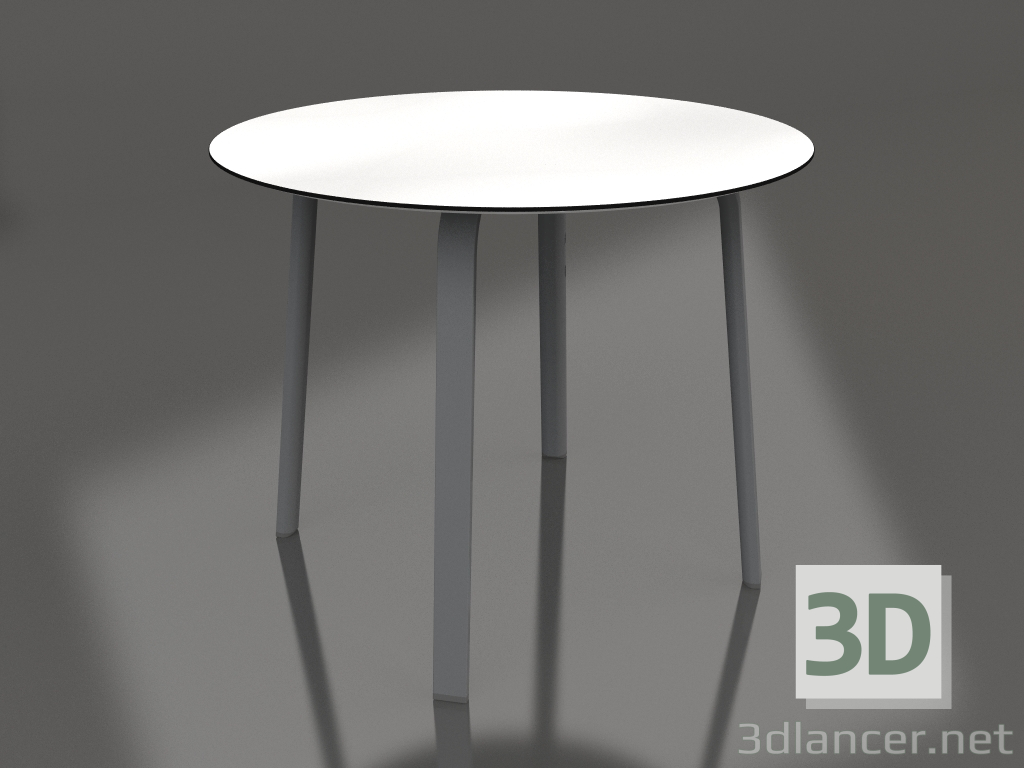modello 3D Tavolo da pranzo rotondo Ø90 (Antracite) - anteprima