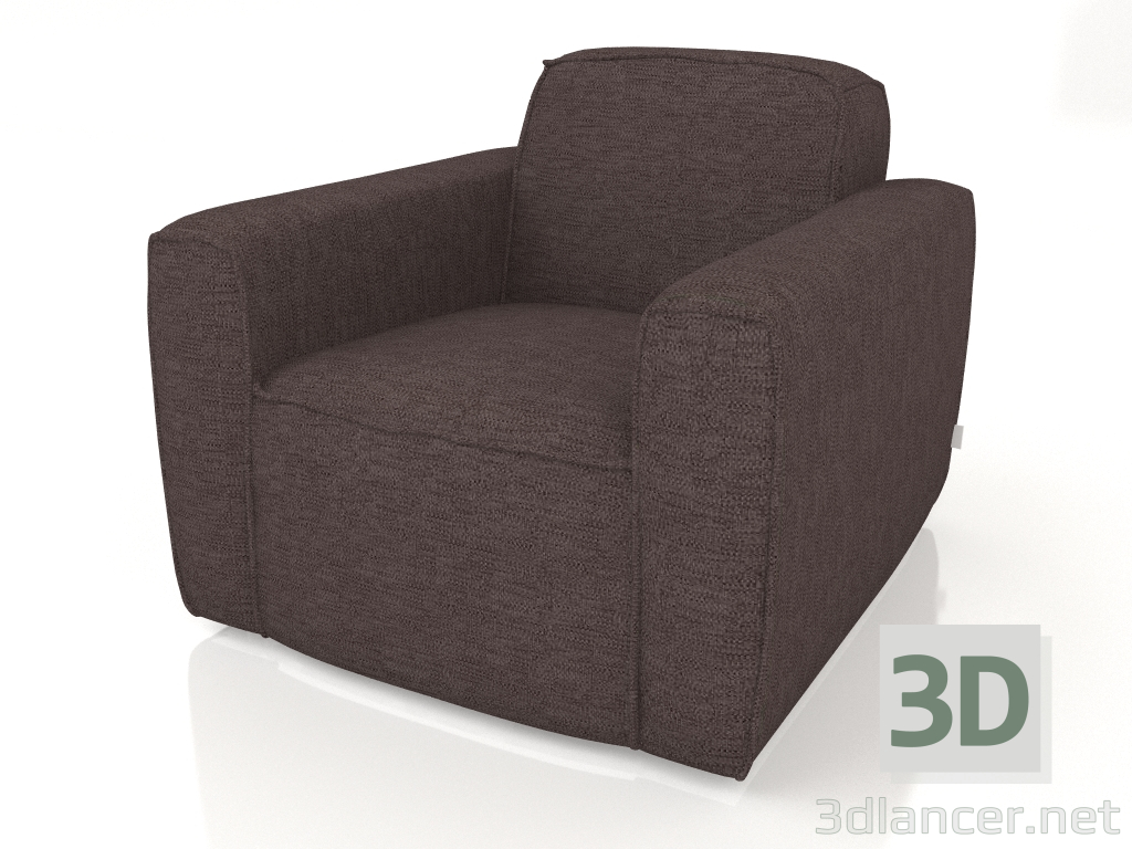 3D Modell 1-Sitzer-Sofa Bor (Anthrazit) - Vorschau