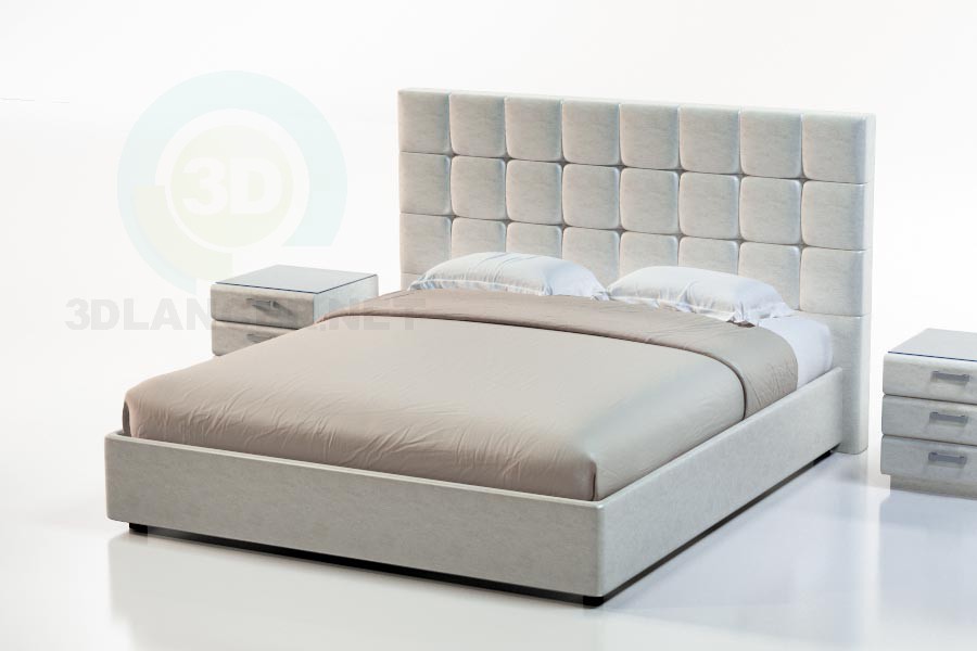 modello 3D Alabama Bed - anteprima