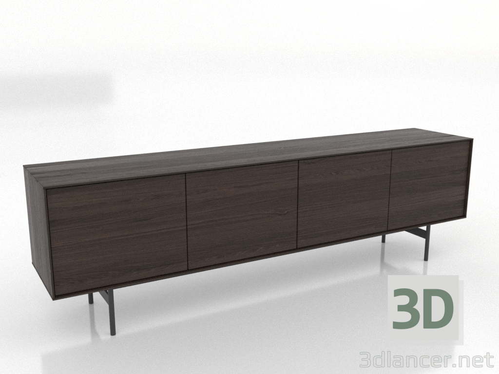 3d model TV stand LARGE 2000 mm (ash walnut) - preview 3d model TV stand LARGE 2000 mm (ash walnut) - preview