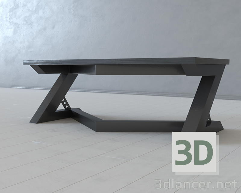 3 डी मॉडल आधुनिक टेबल - पूर्वावलोकन