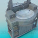 3d model Armario bajo lavabo con espejo - vista previa