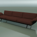 modello 3D Modulo centrale Lounge 4404 (L 270 cm, Nero) - anteprima