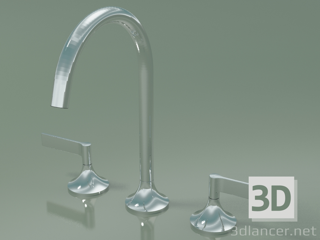 3d model Mixer with two handles and three mounting holes (20 713 819-000010) - preview