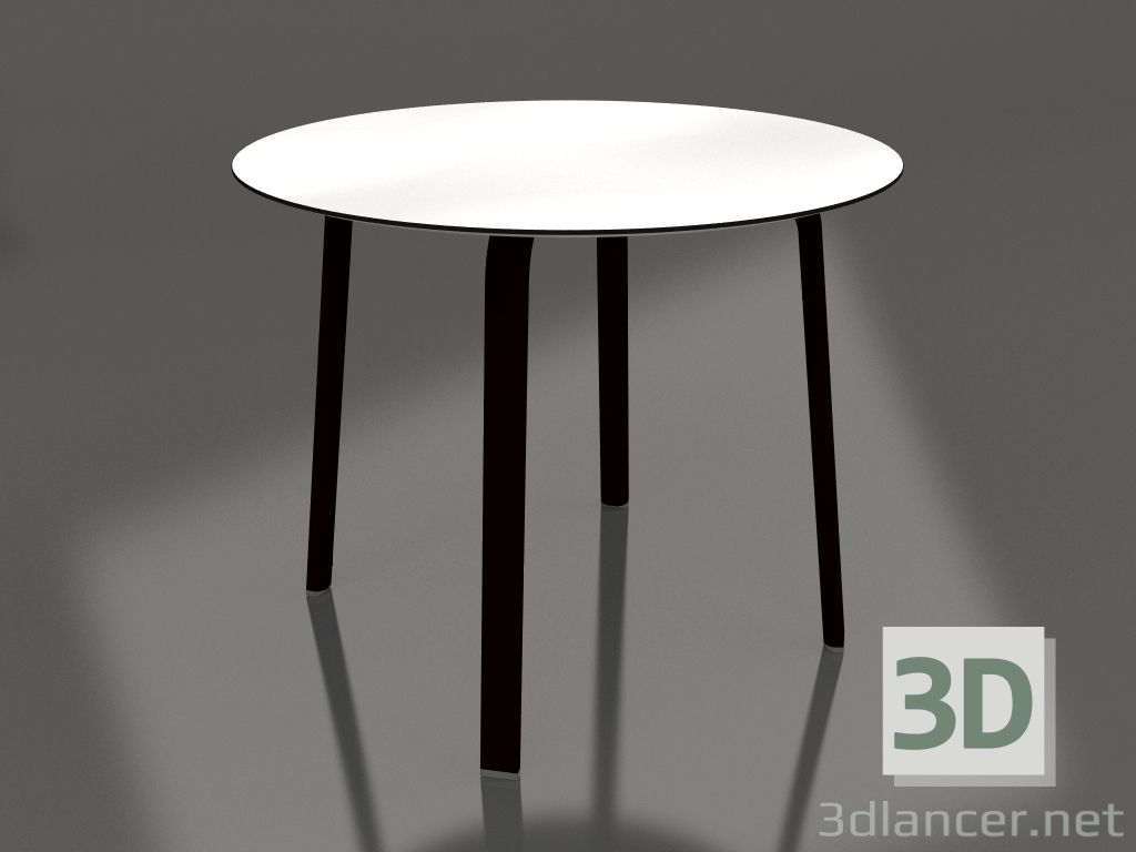modello 3D Tavolo da pranzo rotondo Ø90 (Nero) - anteprima