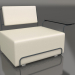 modèle 3D Chaise longue avec accoudoir droit (Anthracite) - preview