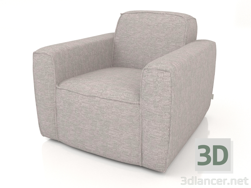 3D Modell Einzelsofa Bor (Grau) - Vorschau