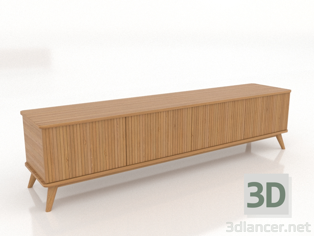 3D Modell TV-Ständer LARGE 2000 mm (Eiche natur) - Vorschau 3D Modell TV-Ständer LARGE 2000 mm (Eiche natur) - Vorschau
