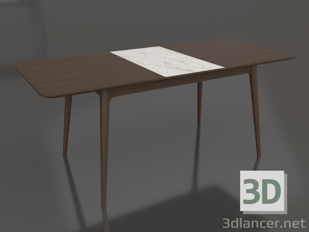 modello 3D Tavolo da pranzo Ekarma pieghevole 1840x800 mm (Noce scuro, opzione 1) - anteprima modello 3D Tavolo da pranzo Ekarma pieghevole 1840x800 mm (Noce scuro, opzione 1) - anteprima
