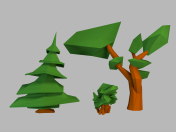Spruce, bush and tree