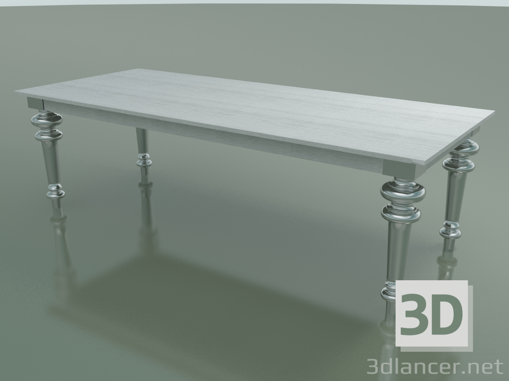 3D modeli Yemek masası (33, Beyaz, Alüminyum) - önizleme
