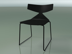 स्टैकेबल कुर्सी 3702 (स्लेज, ब्लैक, V39 पर)
