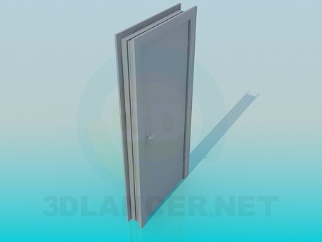 3d модель Дверь с ручкой – превью 3d модель Дверь с ручкой – превью