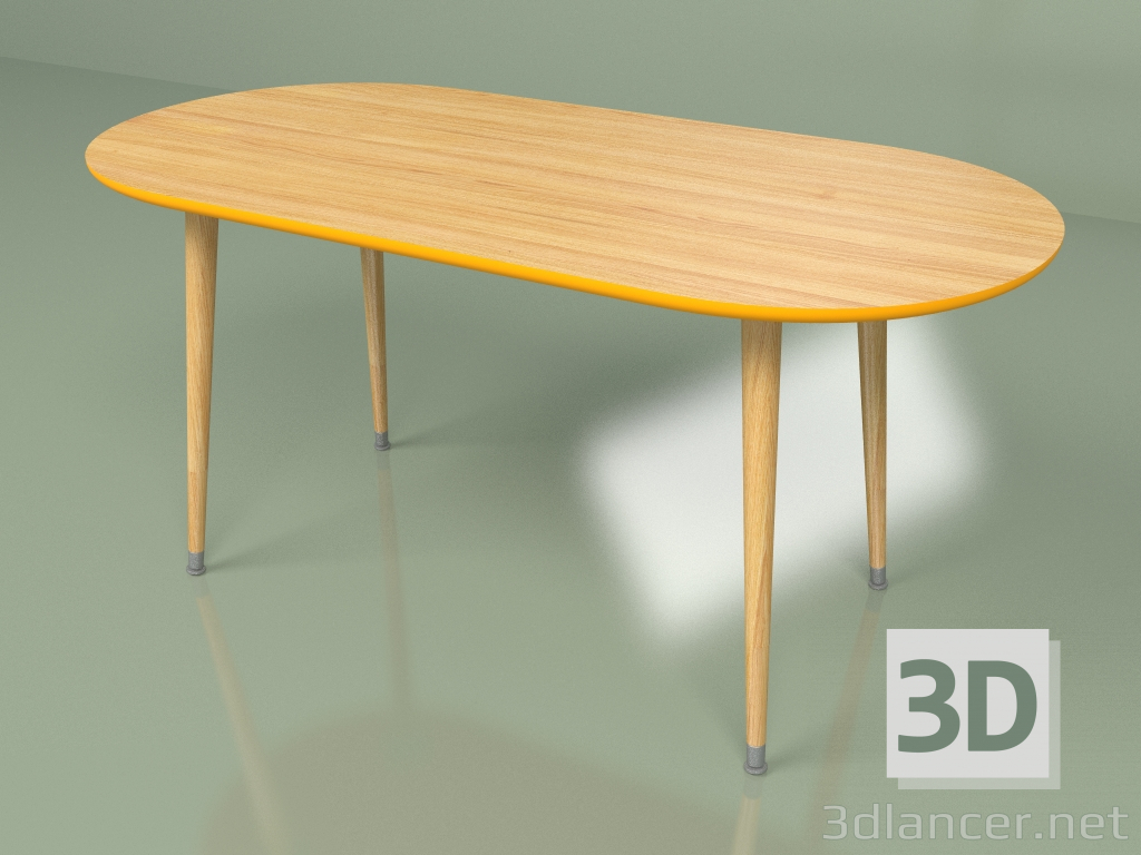 modello 3D Tavolino Sapone impiallacciato (arancione) - anteprima