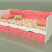 3d model Sofa bed for teenagers with 2 drawers (Coral) - preview