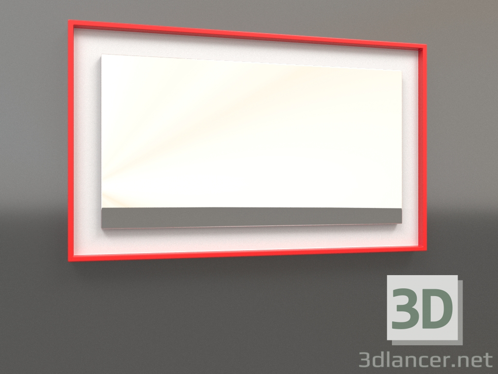3D Modell Spiegel ZL 18 (750x450, Leuchtorange, Weiß) - Vorschau