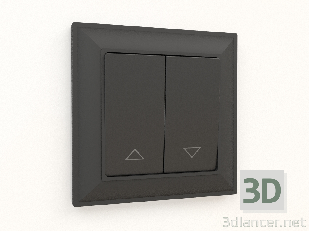 3D Modell Jalousieschalter (schwarz matt) - Vorschau