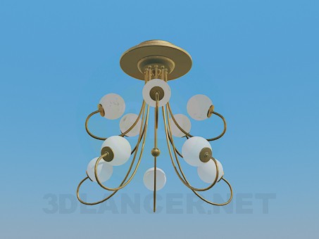 3d model Chandelier with round plafonds - preview 3d model Chandelier with round plafonds - preview