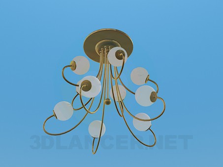3d model Chandelier with round plafonds - preview 3d model Chandelier with round plafonds - preview