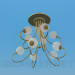 3d model Chandelier with round plafonds - preview