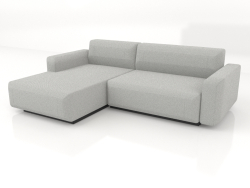 Sofa-bed for 2 people extended left