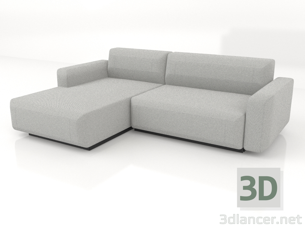 modello 3D Divano letto per 2 persone allungato a sinistra - anteprima