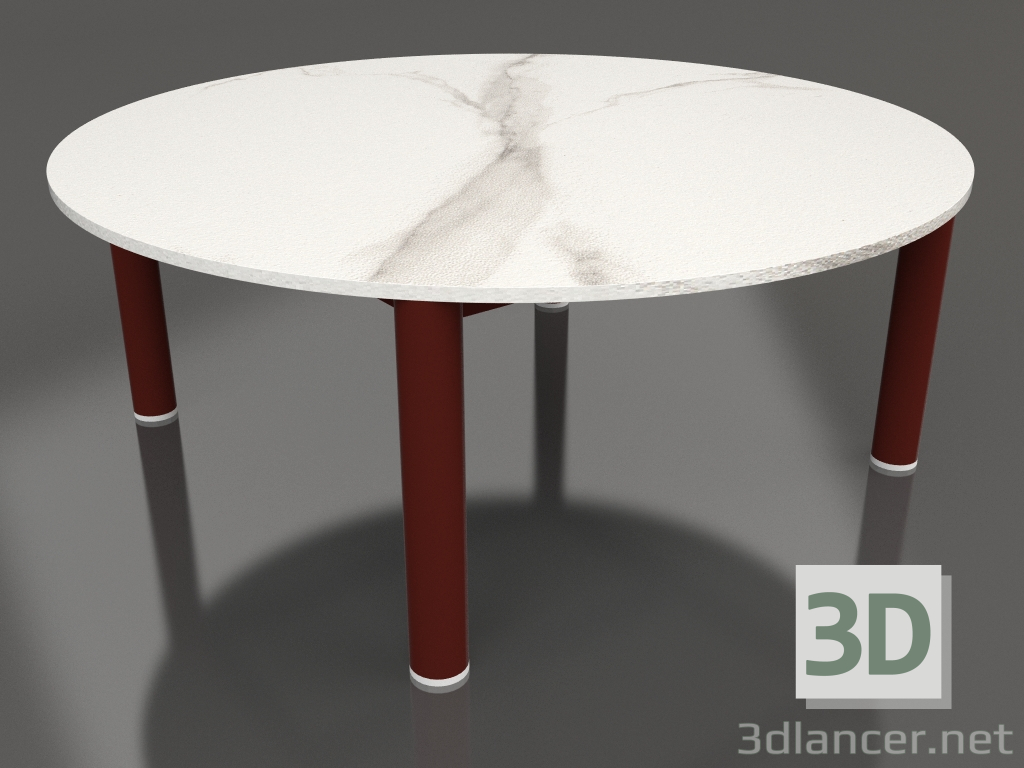 modello 3D Tavolino P 90 (Rosso vino, DEKTON Aura) - anteprima