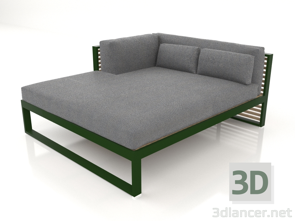 3D modeli XL modüler kanepe, sol bölüm 2 (Şişe yeşili) - önizleme