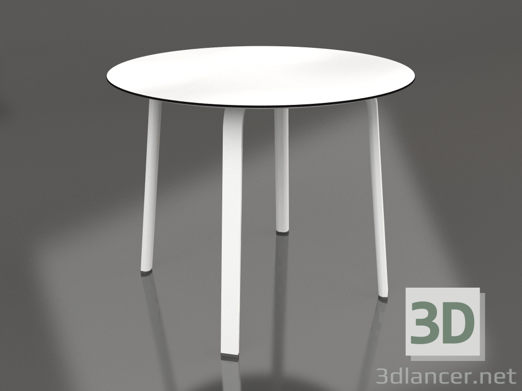 3D modeli Yuvarlak Yemek Masası Ø90 (Beyaz) - önizleme