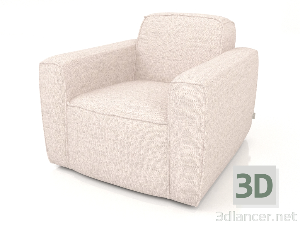 3D Modell 1-Sitzer-Sofa Bor (Beige) - Vorschau