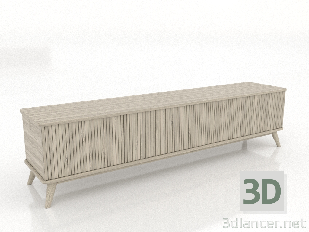 3d model TV stand LARGE 2000 mm (lightened oak) - preview 3d model TV stand LARGE 2000 mm (lightened oak) - preview