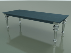 Mesa de comedor (33, azul, aluminio)