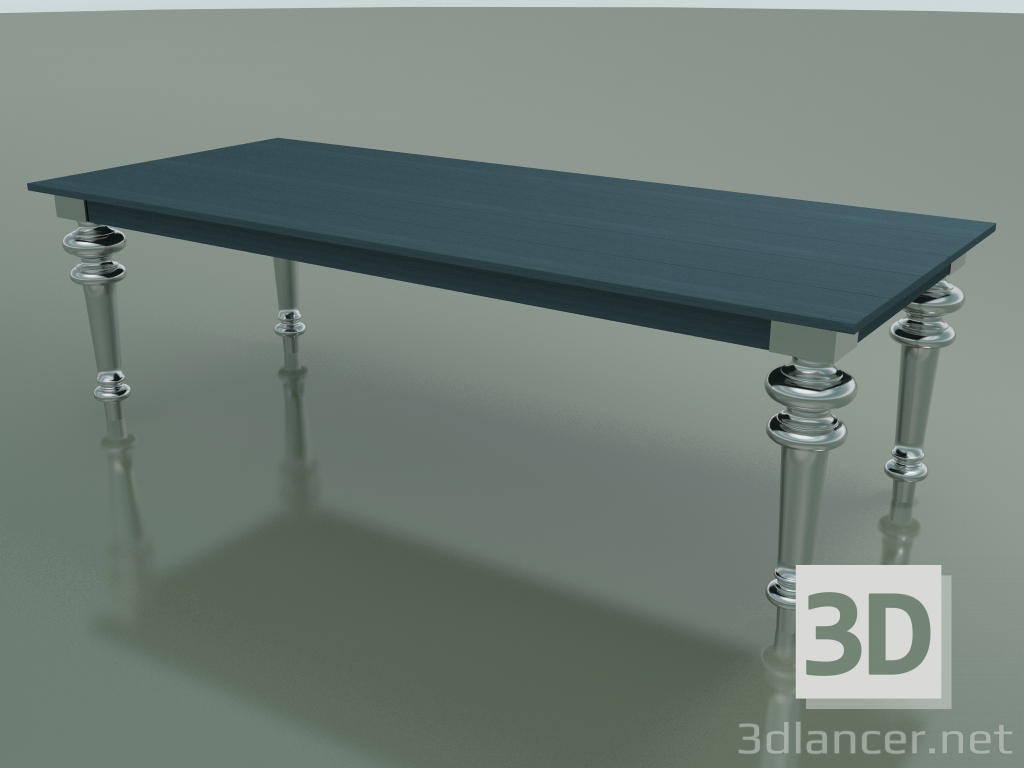 modello 3D Tavolo da pranzo (33, blu, alluminio) - anteprima