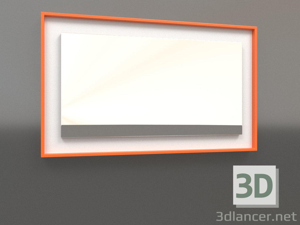 3d model Mirror ZL 18 (750x450, luminous bright orange, white) - preview